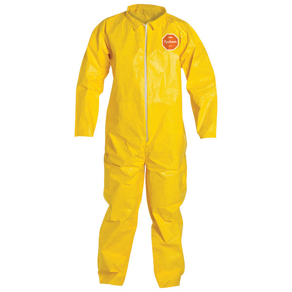 DuPont™ Tychem® 2000 Coveralls w/ Open Wrists & Ankles, 2X-Large, Yellow, 12/Case