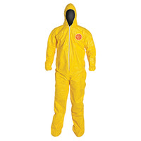 Thumbnail for DuPont™ Tychem® 2000 Coveralls w/ Attached Socks, 2X-Large, Yellow, 12/Case