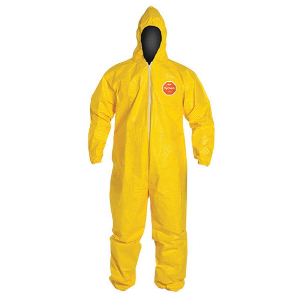 DuPont™ Tychem® 2000 Coveralls w/ Elastic Ankles, 2X-Large, Yellow, 12/Case