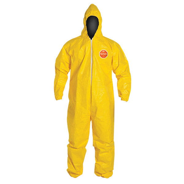 DuPont™ Tychem® 2000 Coveralls w/ Elastic Ankles, Medium, Yellow, 12/Case