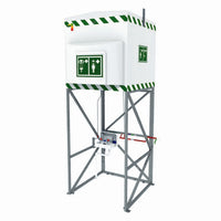 Thumbnail for Hughes Emergency Tank Shower with Eye and Face Wash, 317 Gallon, Galvanized Steel Frame, 110V GP