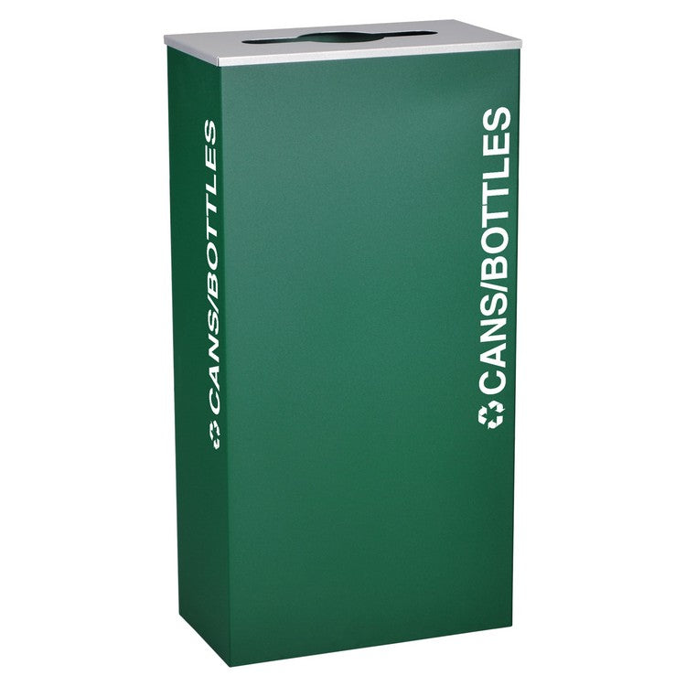 Kaleidoscope XL Series 17-Gallon Emerald Green Recycling Receptacle for Cans and Bottles