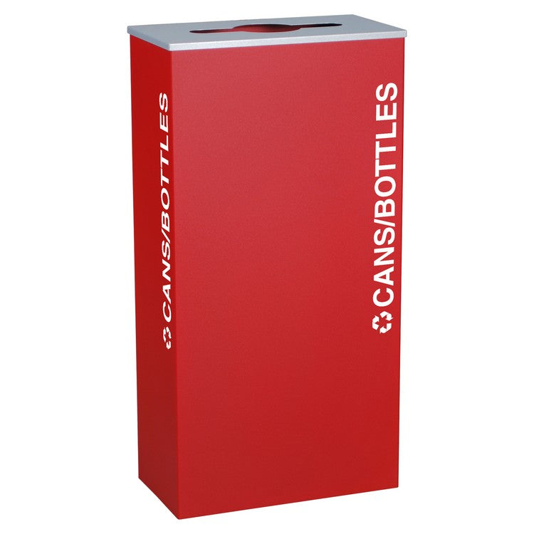 Kaleidoscope XL Series 17-Gallon Ruby Recycling Receptacle for Cans and Bottles