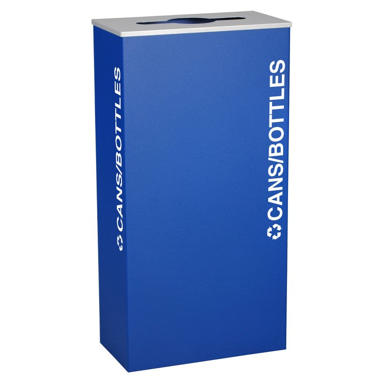 Kaleidoscope XL Series 17-Gallon Royal Blue Recycling Receptacle for Cans and Bottles