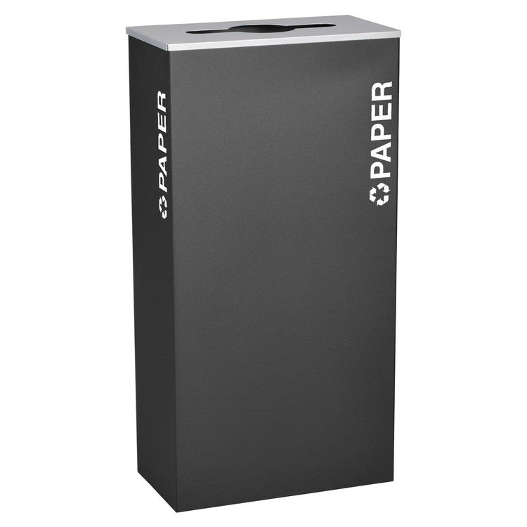 Kaleidoscope XL Series 17-Gallon Black Recycling Receptacle for Paper
