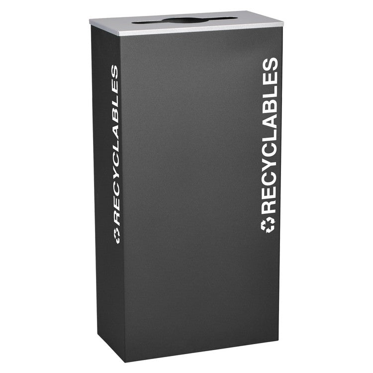 Kaleidoscope XL Series 17-Gallon Black Recycling Receptacle for Recyclables