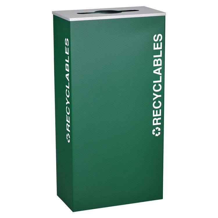 Kaleidoscope XL Series 17-Gallon Emerald Green Recycling Receptacle for Recyclables