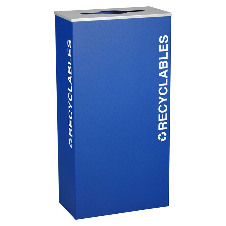 Kaleidoscope XL Series 17-Gallon Royal Blue Recycling Receptacle for Recyclables