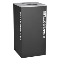 Thumbnail for Kaleidoscope XL Series 36-Gallon Black Recycling Receptacle for Cans and Bottles