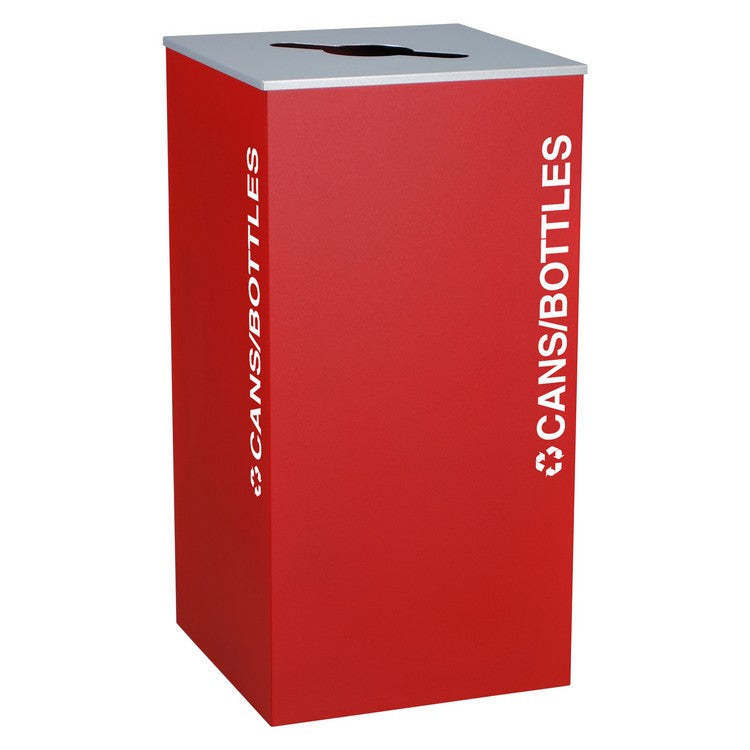 Kaleidoscope XL Series 36-Gallon Ruby Recycling Receptacle for Cans and Bottles