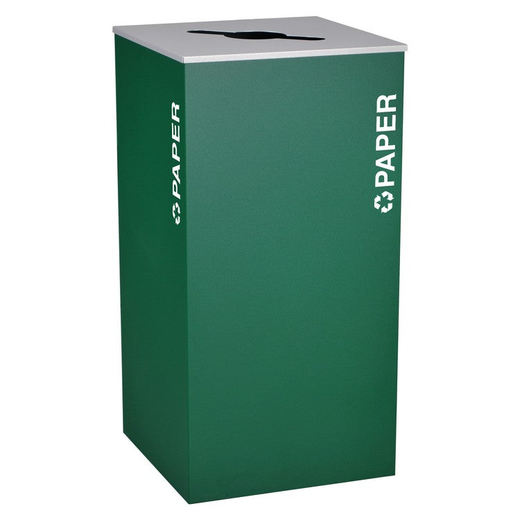 Kaleidoscope XL Series 36-Gallon Emerald Green Recycling Receptacle for Paper
