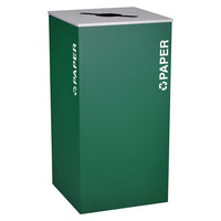 Thumbnail for Kaleidoscope XL Series 36-Gallon Emerald Green Recycling Receptacle for Paper