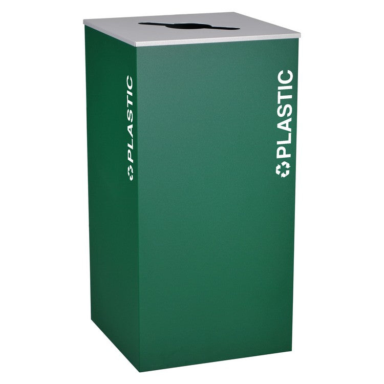Kaleidoscope XL Series 36-Gallon Emerald Green Recycling Receptacle for Plastic