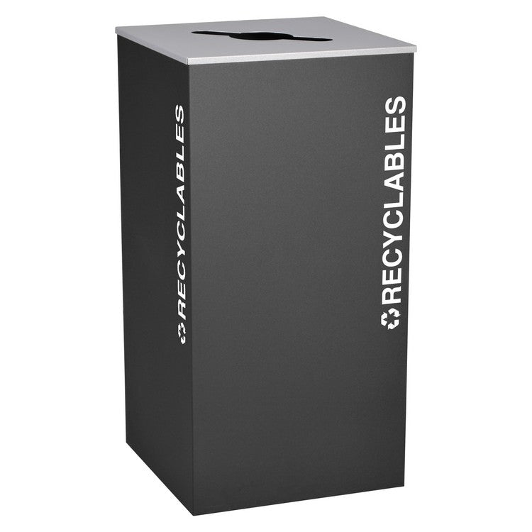 Kaleidoscope XL Series 36-Gallon Black Recycling Receptacle for Recyclables