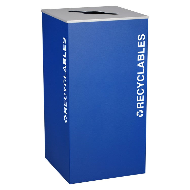 Kaleidoscope XL Series 36-Gallon Royal Blue Recycling Receptacle for Recyclables