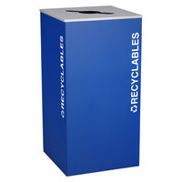 Thumbnail for Kaleidoscope XL Series 36-Gallon Royal Blue Recycling Receptacle for Recyclables