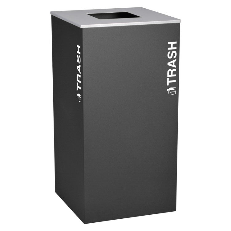 Kaleidoscope XL Series 36-Gallon Black Recycling Receptacle for Trash