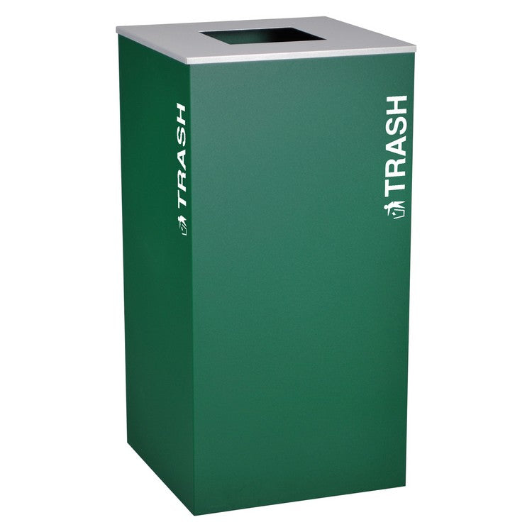Kaleidoscope XL Series 36-Gallon Emerald Green Recycling Receptacle for Trash