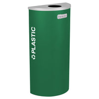 Thumbnail for Kaleidoscope Collection Half Round Emerald Green Recycling Receptacle for Plastic