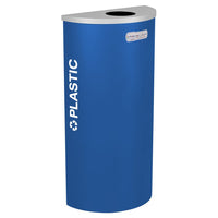 Thumbnail for Kaleidoscope Collection Half Round Royal Blue Recycling Receptacle for Plastic