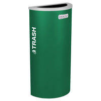 Thumbnail for Kaleidoscope Collection Half Round Emerald Green Recycling Receptacle for Trash