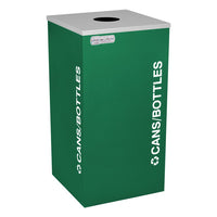 Thumbnail for Kaleidoscope Collection Square Emerald Green Recycling Receptacle for Cans and Bottles  ***FREE SHIP