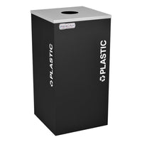 Thumbnail for Kaleidoscope Collection Square Black Recycling Receptacle for Plastic