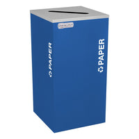 Thumbnail for Kaleidoscope Collection Square Royal Blue Recycling Receptacle for Paper