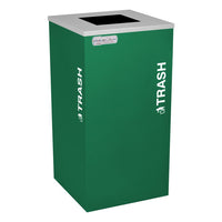 Thumbnail for Kaleidoscope Collection Square Emerald Green Recycling Receptacle for Trash