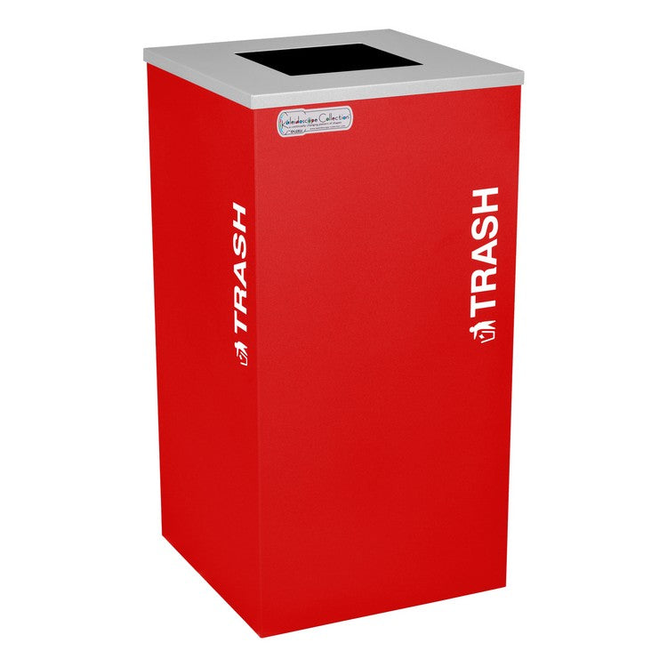Kaleidoscope Collection Square Ruby Recycling Receptacle for Trash