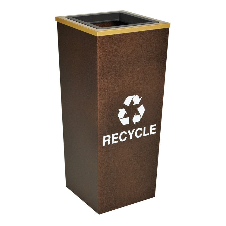 Metro Collection Single Stream Recycling Receptacle in Copper