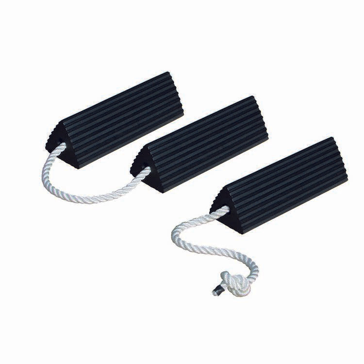Pair Rubber Chock Black 18" X 5" X 5" - Model RC5518-P