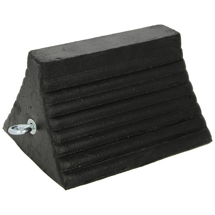 Rubber Chock 10" X 8" X 6" Black I-bolt - Model RC815