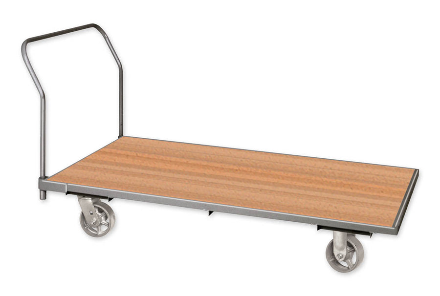 Pucel 24" x 48" Steel Reinforced Hardwood Platform Truck w/ Steel Casters