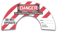 Rotating Gate Valve Labels 1" - 3" Red