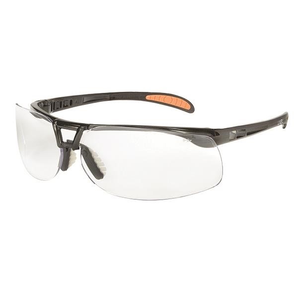 Honeywell Uvex® Protégé® Eyewear, Metallic Black Frame, Clear Anti-Fog Lens, 1/Each