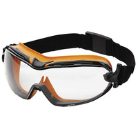 Thumbnail for SureWerx™ Sellstrom® GM500 Series Safety Goggles, Orange/Black Body, Clear Lens, 1/Each