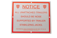 Thumbnail for STABILIZING TRAILER INSTRUCTION SIGN