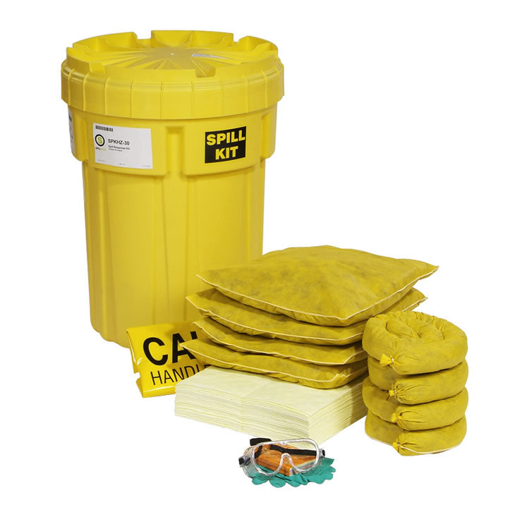 HazMat 30-Gallon OverPack Salvage Drum Spill Kit, SPKHZ-30