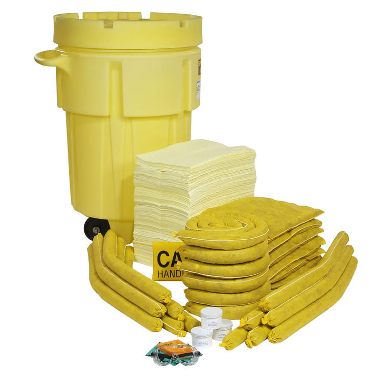 HazMat 95-Gallon Wheeled OverPack Salvage Drum Spill Kit, SPKHZ-95-WD