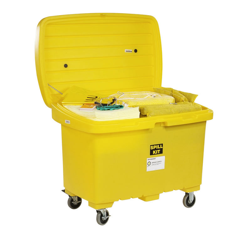 HazMat Spill Cart Kit, with 5in Wheels SPKHZ-CART5