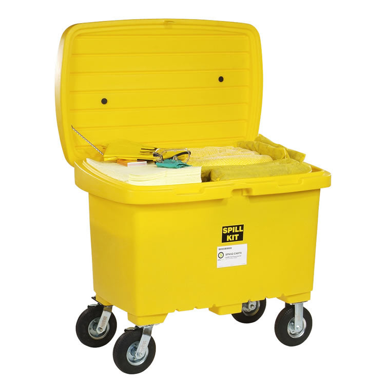 HazMat Spill Cart Kit, with 8in Wheels SPKHZ-CART8
