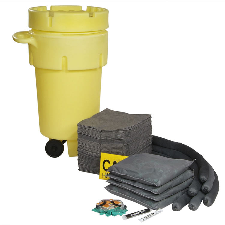 Universal 50-Gallon Wheeled OverPack Salvage Drum Spill Kit, SPKU-50-WD