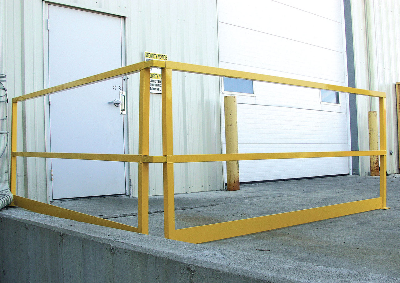 48"L Steel Square Safety Handrail w/ Toeboard