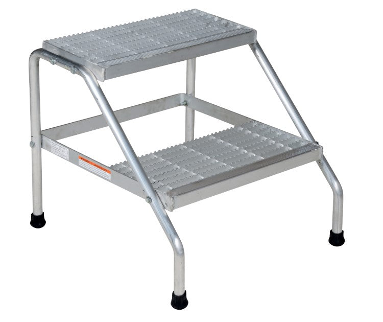 ALUMINUM STEP STAND - 2 STEP KNOCK-DOWN