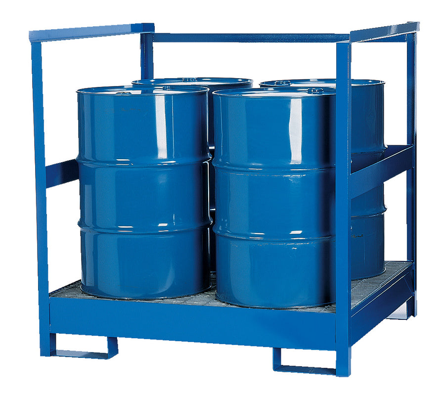 2-Drum Stackable Transport Pallet w/ Side Rails