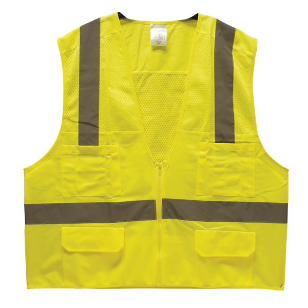 TruForce™ Class 2 Surveyor's Safety Vest, X-Large, Lime, 1/Each
