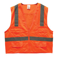 Thumbnail for TruForce™ Class 2 Surveyor's Safety Vest, Large, Orange, 1/Each