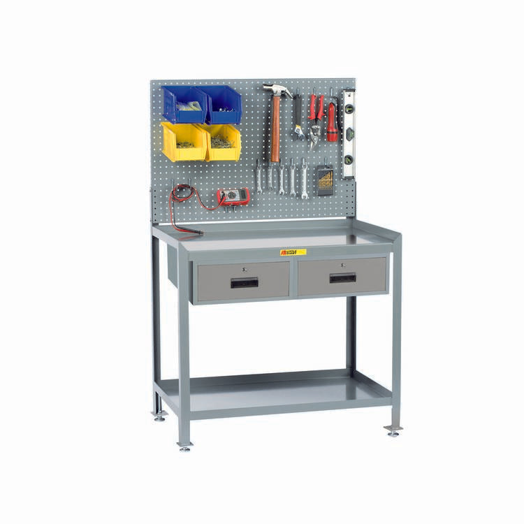 Stationary Steel Workstation - Model SW2436LLPB2DR