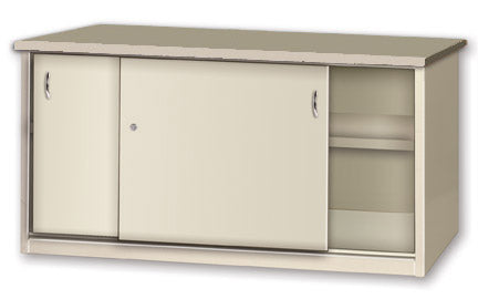 Pucel 28" x 60" Shelf & Door Bench w/ Steel Top